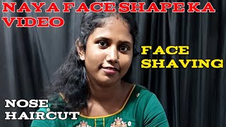 SH Hair Cut is live new women face shaving women face shaving video how to shave sideburns women [upl. by Ellerol]