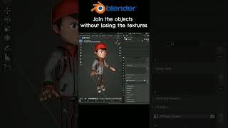 Join objects without losing textures in Blender shorts [upl. by Christenson]