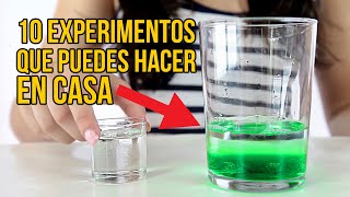 10 EXPERIMENTOS PARA HACER EN CASA  Experimentos fáciles y sencillos RECOPILACIÓN [upl. by Subak]