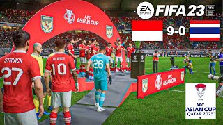 FIFA23  Indonesia vs Thailand 90 l AFC Asian Cup Final 2024  Laptop™ Gameplay 60 [upl. by Lohrman52]