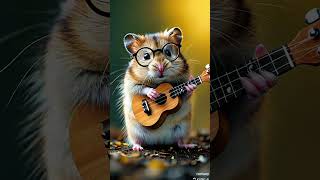 Hamster Main Ukulele petlover cute imutdanlucu hamsters aivideogenerator flymetothemoon [upl. by Ledua316]