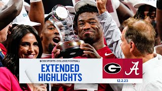 No 1 Georgia vs No 8 Alabama Extended Highlights I SEC Championship I CBS Sports [upl. by Auos]