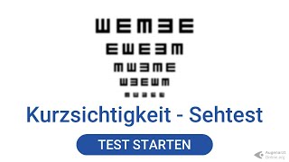 Kurzsichtigkeit  Sehtest [upl. by Edelstein]