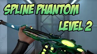 GREEN SPLINE PHANTOM SKIN GAMEPLAY LEVEL 2  VALORANT SPLINE SKINS [upl. by Ilatfen]