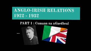 AngloIrish Relations Under Cumann na nGaedheal Part 1 [upl. by Lavro]