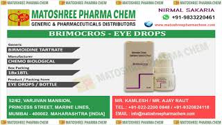 Brimonidine Tartrate Ophthalmic Solution 02wv Leading Suppliers in India • Matoshree Pharma Chem [upl. by Ivek]