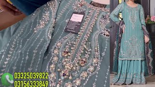 Chiffon Sharrara Design😍 IDEAL BOUTIQUE RAWALPINDI  Chiffon Dress  wedding Dress pakistani suits [upl. by Firahs]