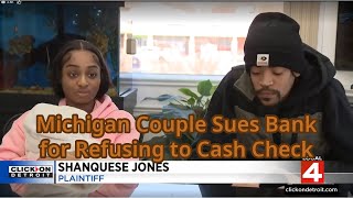 Michigan Couple Sues Bank Alleging Racial Profiling As Bank Refuses to Cash Check [upl. by Leohcin]