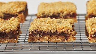 Date Squares Classic Verson  Joyofbakingcom [upl. by Hesper505]