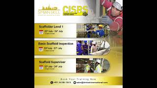 CISRS OSTS Scaffolding Training Schedule  Book Now simianinternational architecture offshore [upl. by Dranal]