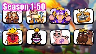 ALL Season 150 Emotes In Clash Royale  Every Season Emote [upl. by Ittam]