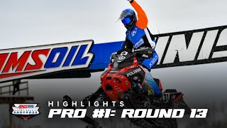 HIGHLIGHTS  Pro Race 1 Round 13 of AMSOIL Championship Snocross 20222023 [upl. by Kelcy]