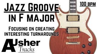 Jazz Groove IIV turnarounds Guitar Backing Track Jam in F major [upl. by Gonick22]