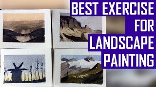 The BEST Exercise for Landscape Painting  Thumbnails [upl. by Haimehen]