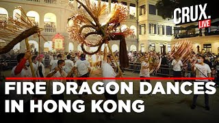 Hong Kong Celebrates Moon Festival With Tai Hang Fire Dragon Dance  Mid Autumn Festival [upl. by Jordon]