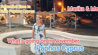 The Paphos Promenade on a November evening Kato Paphos Cyprus [upl. by Ariuqahs]