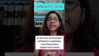 rrb ntpc document verification 2024 [upl. by Mccurdy]