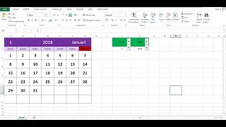 CARA MEMBUAT KALENDER OTOMATIS PADA EXCEL DENGAN MUDAH DAN CEPAT  VIDEO TUTORIAL [upl. by Yelsel345]