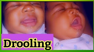 Why baby drooling excessively 1 Month  when do babies stop drooling [upl. by Antonella]