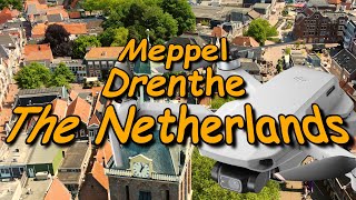 Meppel from Above in Drenthe The Netherlands  4k Drone Footage [upl. by Tolman]