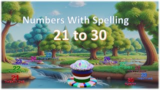 Counting with spelling 21 to 30 learn count with spelling Numbers 21 to 30 Numbers with spelling [upl. by Ulrike803]