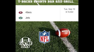 TBacks Sports Bar and Grill Sports Schedule and free beersoda for Tuesday Sept 10 2024 [upl. by Tegan30]