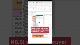 La Fonction NB et NBSI excel exceltips exceltricks dépense excelfrancais budget [upl. by Lavro]
