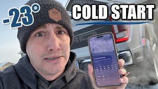 Negative 23 Degrees COLD START 2023 Ford F150 Raptor [upl. by Langston]