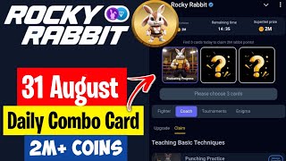 Rocky Rabbit Daily Combo 31 August  Rocky Rabbit Daily Combo Card  SuperSet Card  Today [upl. by Luoar]