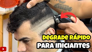 Como Fazer Corte Degrade Rápido Para Barbeiros Iniciantes [upl. by Alyakcim51]