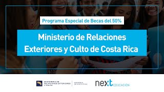 Becas Ministerio de Relaciones Exteriores y Culto de Costa Rica [upl. by Aneleve]