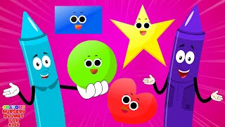 Shapes Song  What Shape Is This Learning Video for Kids by Crayons [upl. by Isak877]