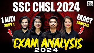 SSC CHSL EXAM ANALYSIS 2024  1 JULY SHIFT 1 PAPER REVIEW  SSC CHSL EXAM REVIEW 2024 ssclab [upl. by Arocat]