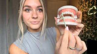 ASMR Teeth Tapping OverExplaining Dental Hygiene Clicky Whisper [upl. by Sivlek978]