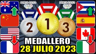 Medallero hoy 28 Julio 2024 de Juegos Olímpicos 2024 ¿Quién va ganando ASÍ ABRE tablero medallas [upl. by Adala268]