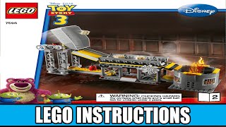 LEGO Instructions  Toy Story  Toy Story 3  7596  Trash Compactor Escape Book 1 [upl. by Cleon864]