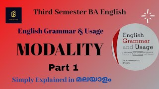 Modality  Part 1  English Grammar amp Usage  3rd Semester BA English Calicut University [upl. by Eilyk]