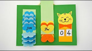 Waterfall calendar  How to make a calendar  DIY Wall calendar  Easy paper crafts [upl. by Kelsey370]