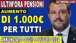 🔴 ULTIMORA Confermato 1707 Aumento delle Pensioni e Nuova Quattordicesima Mensilità [upl. by Nirek678]