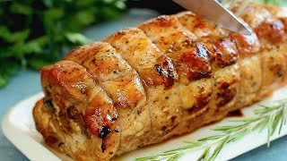 Surprise your guests Juicy meatloaf with mushroom filling Just roll the meat into a roll [upl. by Nesiaj]