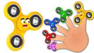 Fidget Spinner Finger Family  Nursery Rhymes For Children  Baby Songs [upl. by Adnerb941]