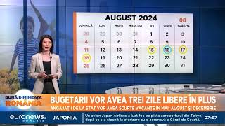 Zile libere 2024 Bugetarii vor avea trei minivacanțe [upl. by Ybrad]