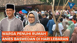 Anies Baswedan Gelar Open House Warga Berbondongbondong Datang [upl. by Lednam564]