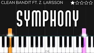 Clean Bandit Zara Larsson  Symphony Lower Key Piano Karaoke [upl. by Gnagflow]