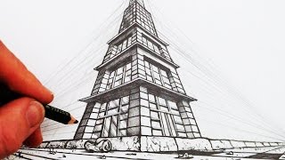 How to Draw in 3Point Perspective Narrated [upl. by Atteram]