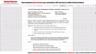 Class 00  Introduction to Medicinal Chemistry I Syllabus  Medicinal Chemistry 1  BPharmacy 4 [upl. by Jonina217]