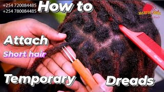 Easiest amp Detailed Temporary Dreadlocks Extension Tutorial  Installation on Short Hair [upl. by Kelsy]