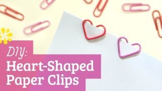 DIY Heart Paper Clips  Valentines Day  Sea Lemon [upl. by Enamrahc723]