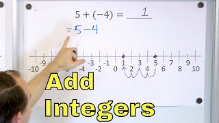 Add Negative amp Positive Numbers Adding Integers  717 [upl. by Alvinia]