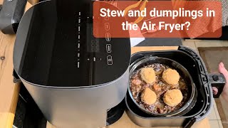 Beef stew and homemade dumplings Air fryer how to  Cosori pro le 47l [upl. by Atikam]